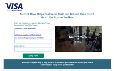 Merrick Bank Direct Mail Offer